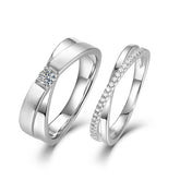 S925 sterling silver moissanite His & Hers matching bands — Verse&Hue Jewelry