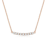 18K rose gold lab-grown diamond bar necklace — Verse & Hue Jewelry