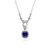 Luxury Gala 5.5ct Blue Sapphire Necklace in S925 Silver