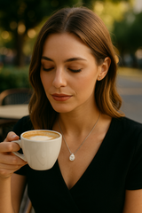 Prologue 1ct Pear-Cut Moissanite Pendant Necklace in Sterling Silver