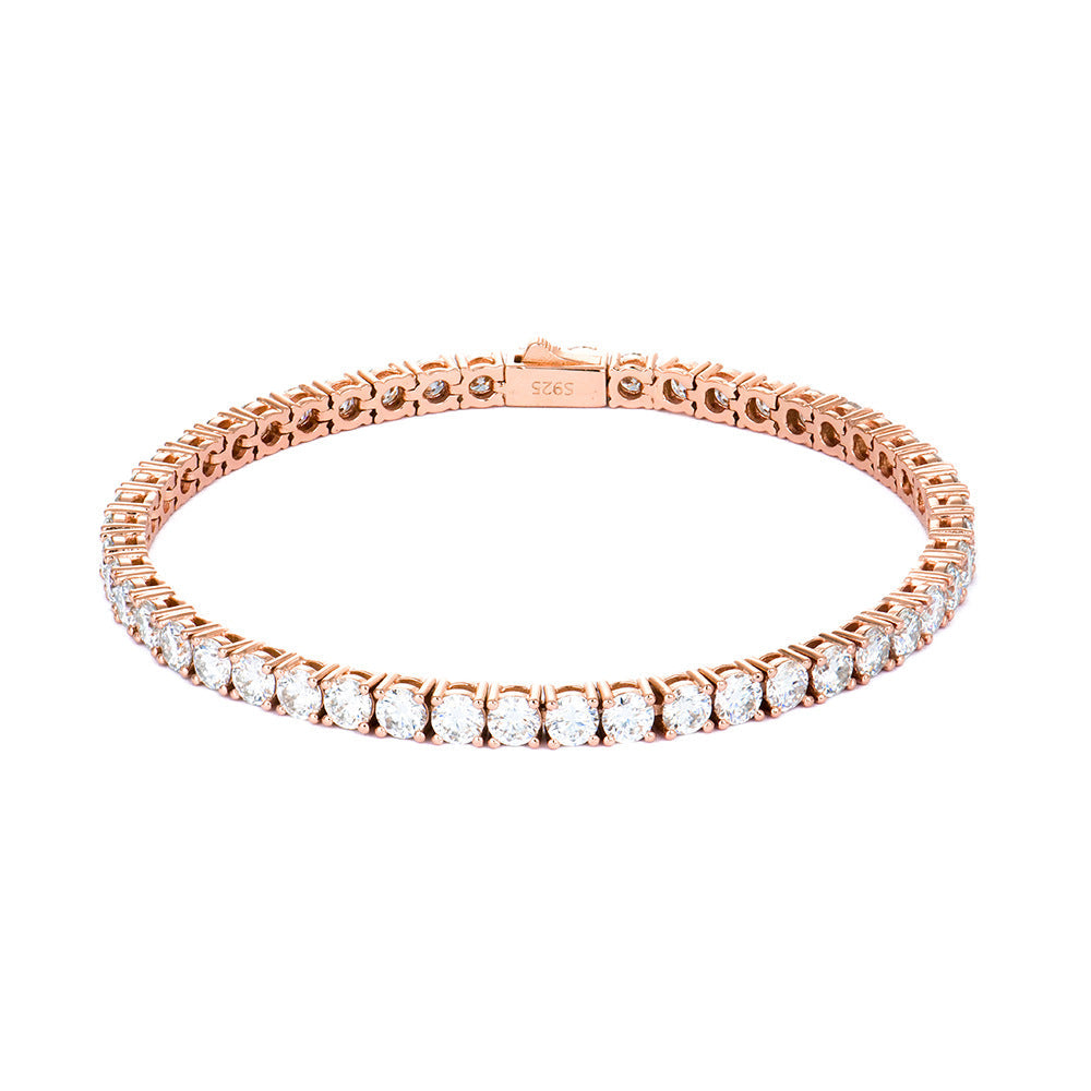 S925 Sterling Silver Moissanite Tennis Bracelet â€?Full Pavé 2-6mm Stones, Luxury Unisex Jewelry Pearl Unique