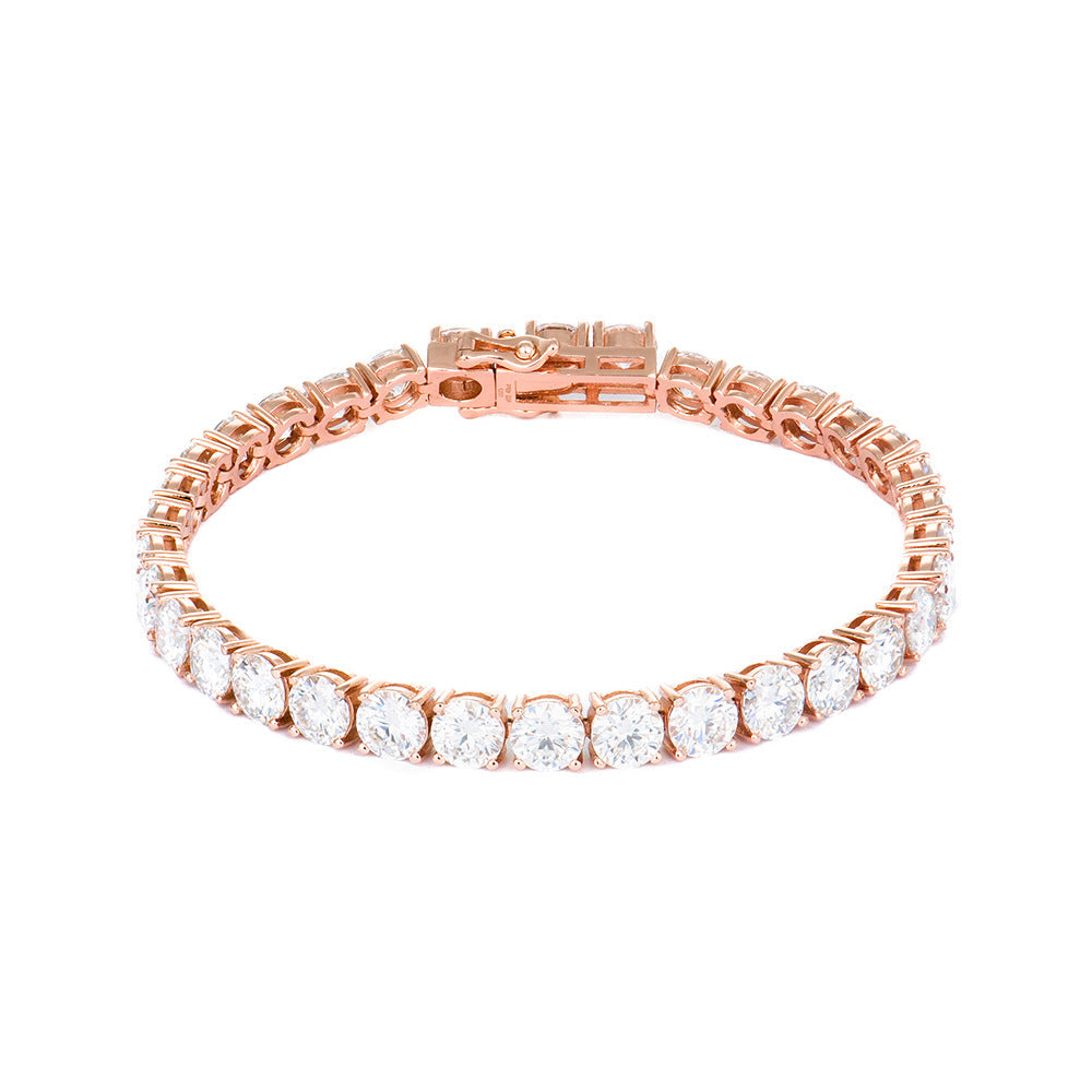 S925 Sterling Silver Moissanite Tennis Bracelet â€?Full Pavé 2-6mm Stones, Luxury Unisex Jewelry Pearl Unique