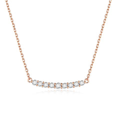18K rose gold lab-grown diamond bar necklace — Verse & Hue Jewelry