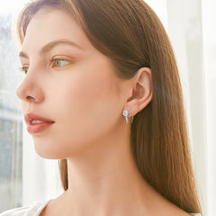 U-shaped moissanite stud earrings in 18K gold-plated S925 — Verse & Hue Jewelry