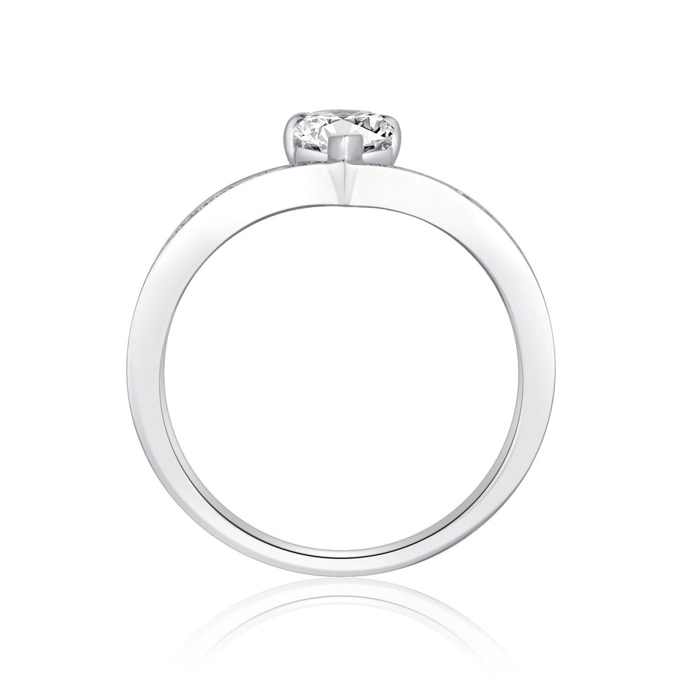 Side view low-profile pavé band — Verse&Hue Jewelry