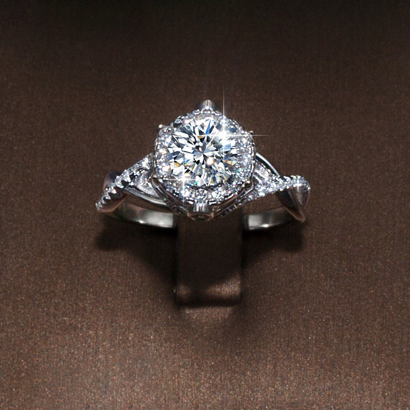 legant royal crown inspired moissanite engagement ring for he