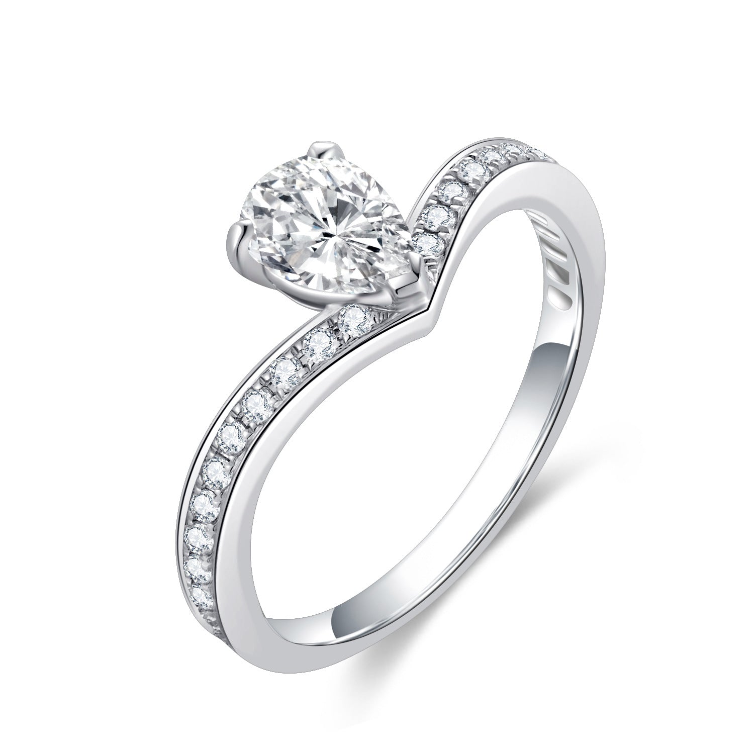 Side view low-profile pavé band — Verse&Hue Jewelry