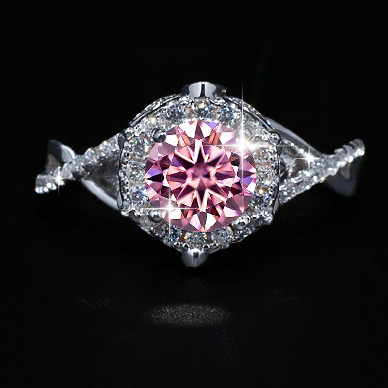 Elegant royal crown inspired moissanite engagement ring for he